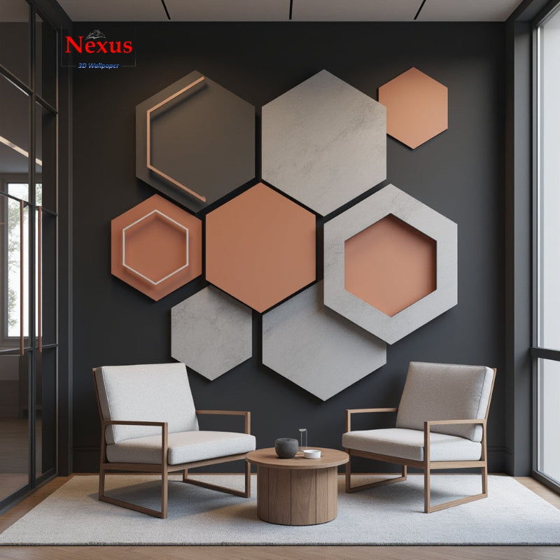 3D Wallpaper HexaHue Harmony